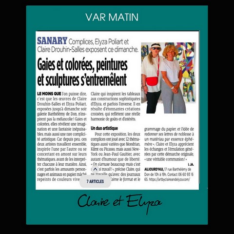 Article parue sur Var Matin